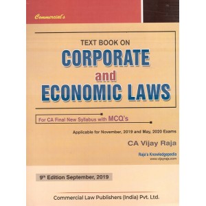 Commercial's Textbook on Corporate & Economic Laws for CA Final November 2019 [New Syllabus] by CA. Vijay Raja